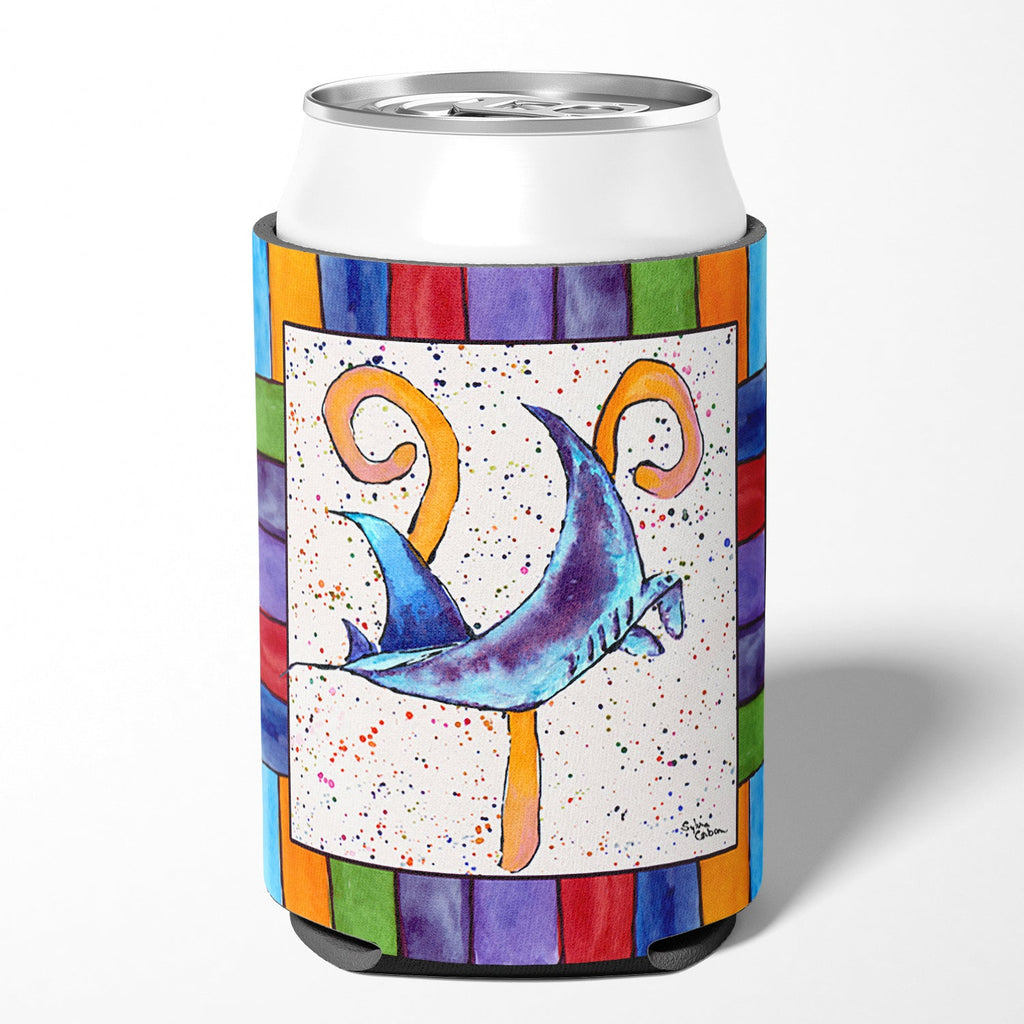 Beach and Seafood Letter Y Can or Bottle Hugger Cooler Sleeve for Standard 12 oz Cans, Insulated Foam Beer & Soda Can Hugger Reusable