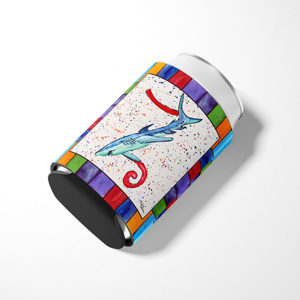 Beach and Seafood Letter Z Can or Bottle Hugger Cooler Sleeve for Standard 12 oz Cans, Insulated Foam Beer & Soda Can Hugger Reusable