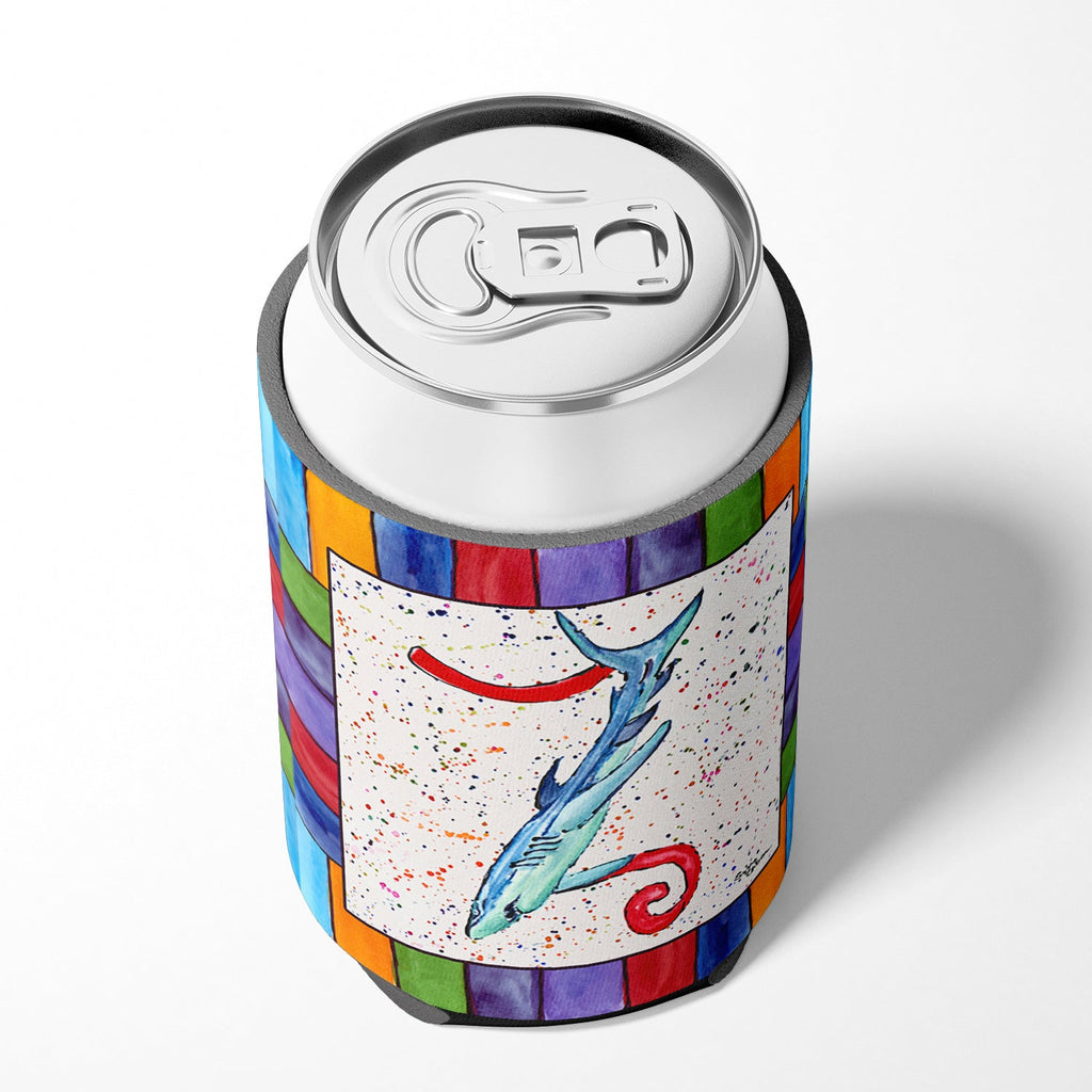 Beach and Seafood Letter Z Can or Bottle Hugger Cooler Sleeve for Standard 12 oz Cans, Insulated Foam Beer & Soda Can Hugger Reusable