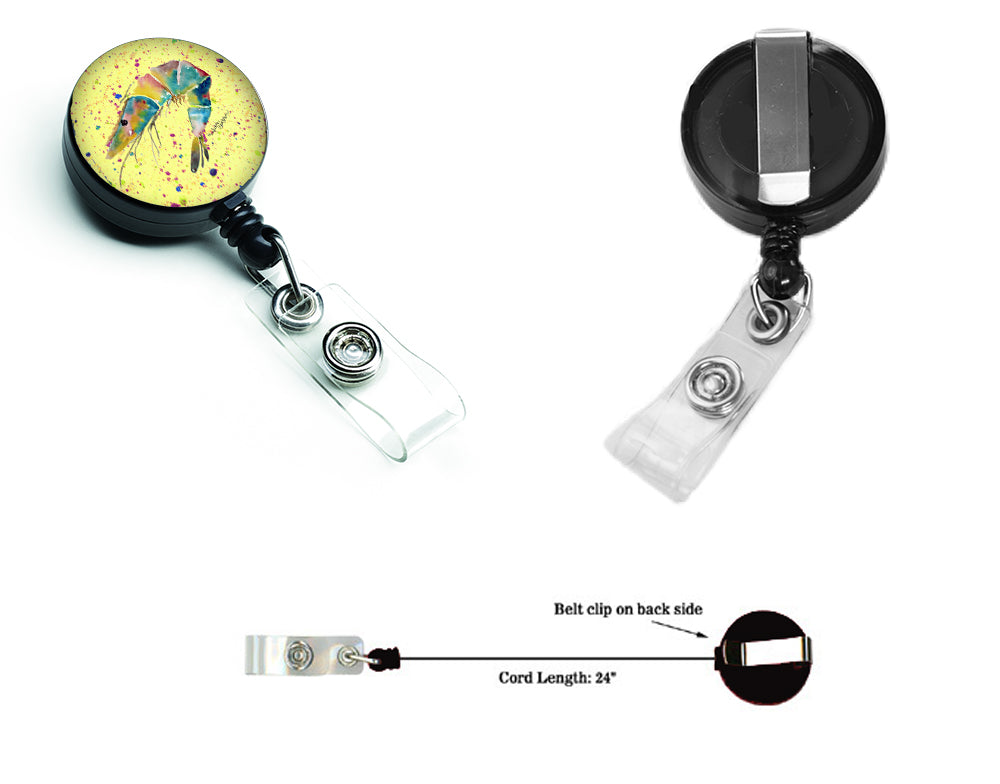 Shrimp Retractable Badge Reel for Nurses ID Badge Holder with Clip Retractable Employee Badge Holder, Belt Clip