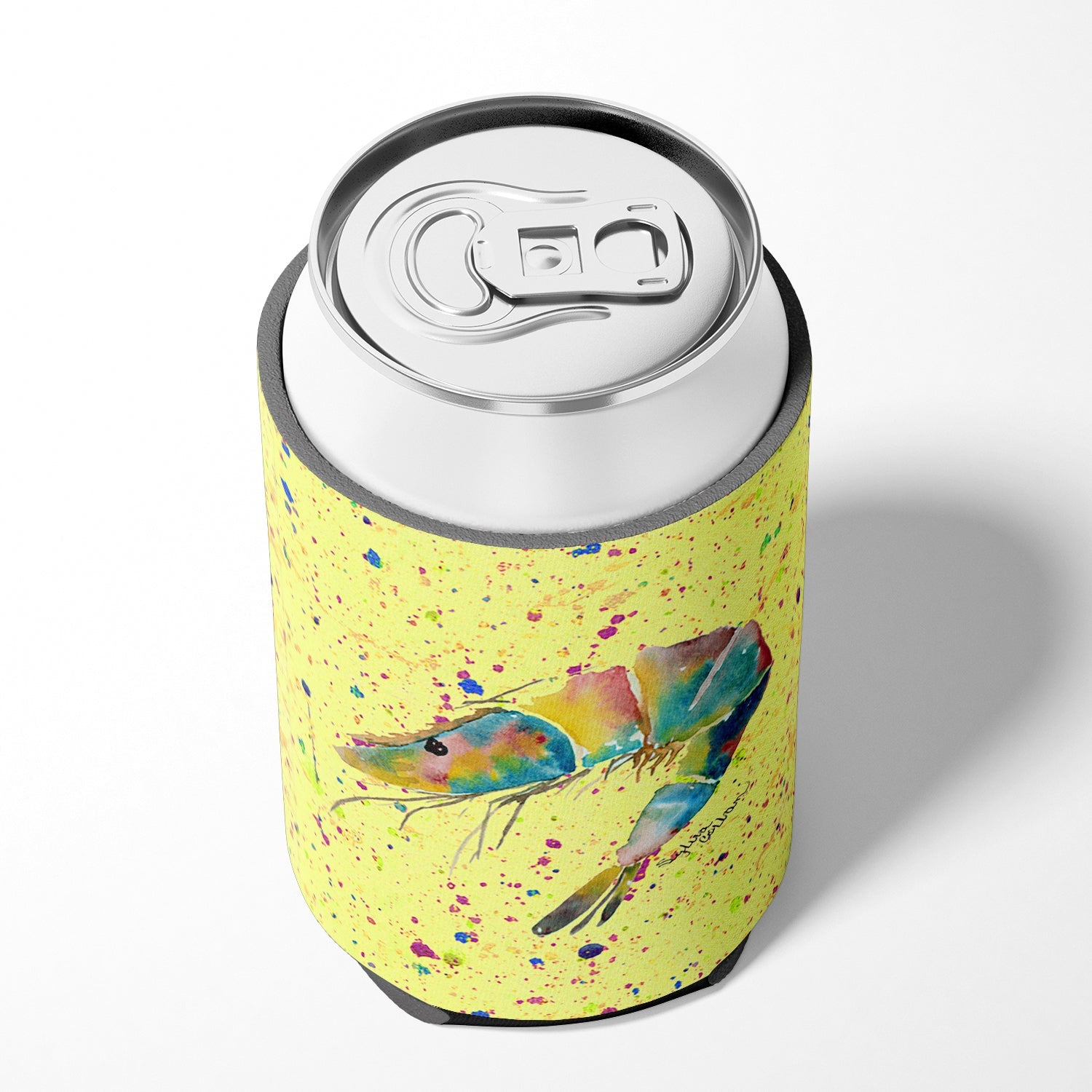 Shrimp Can or Bottle Hugger Cooler Sleeve for Standard 12 oz Cans, Insulated Foam Beer & Soda Can Hugger Reusable