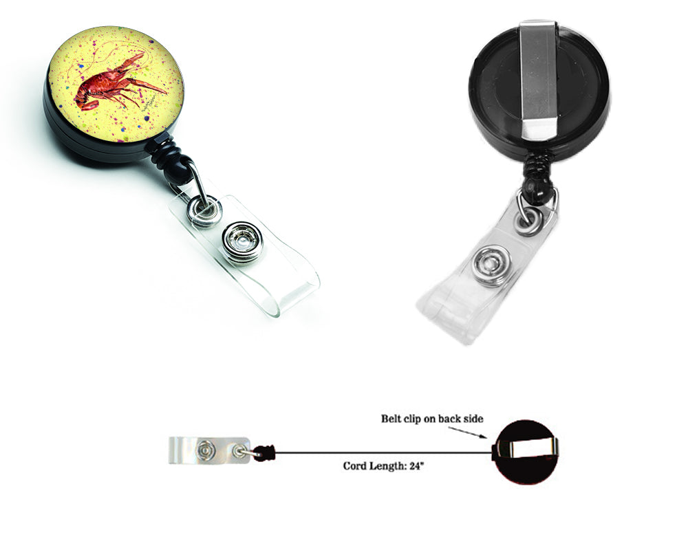 Crawfish Retractable Badge Reel for Nurses ID Badge Holder with Clip Retractable Employee Badge Holder, Belt Clip