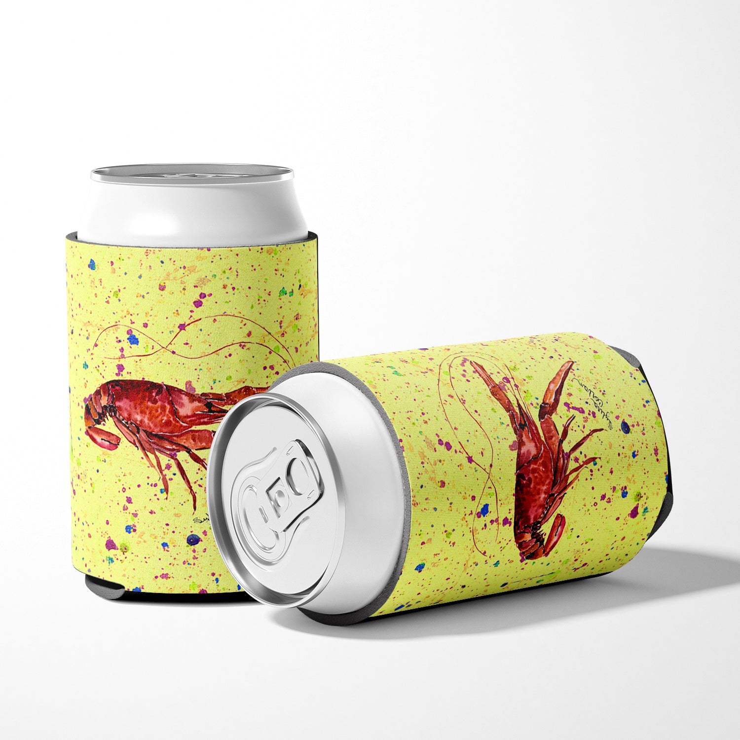 Crawfish Can or Bottle Hugger Cooler Sleeve for Standard 12 oz Cans, Insulated Foam Beer & Soda Can Hugger Reusable