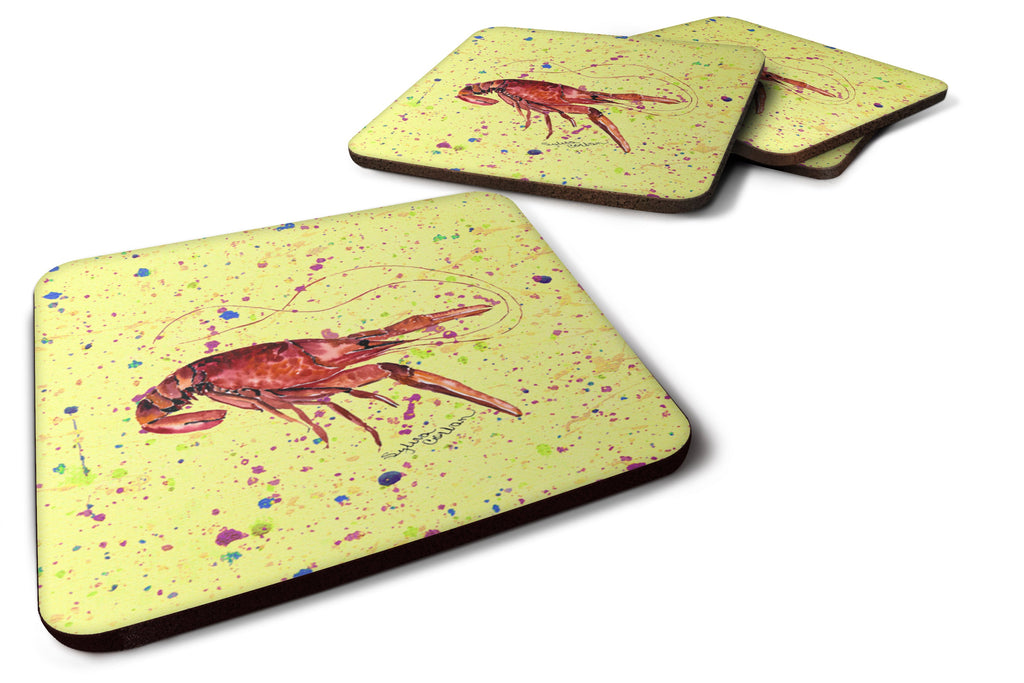 Crawfish Foam Coasters Set of 4 Cup Coasters for Indoor Outdoor, Tabletop Protection, Anti Slip, Mouse pad Material
