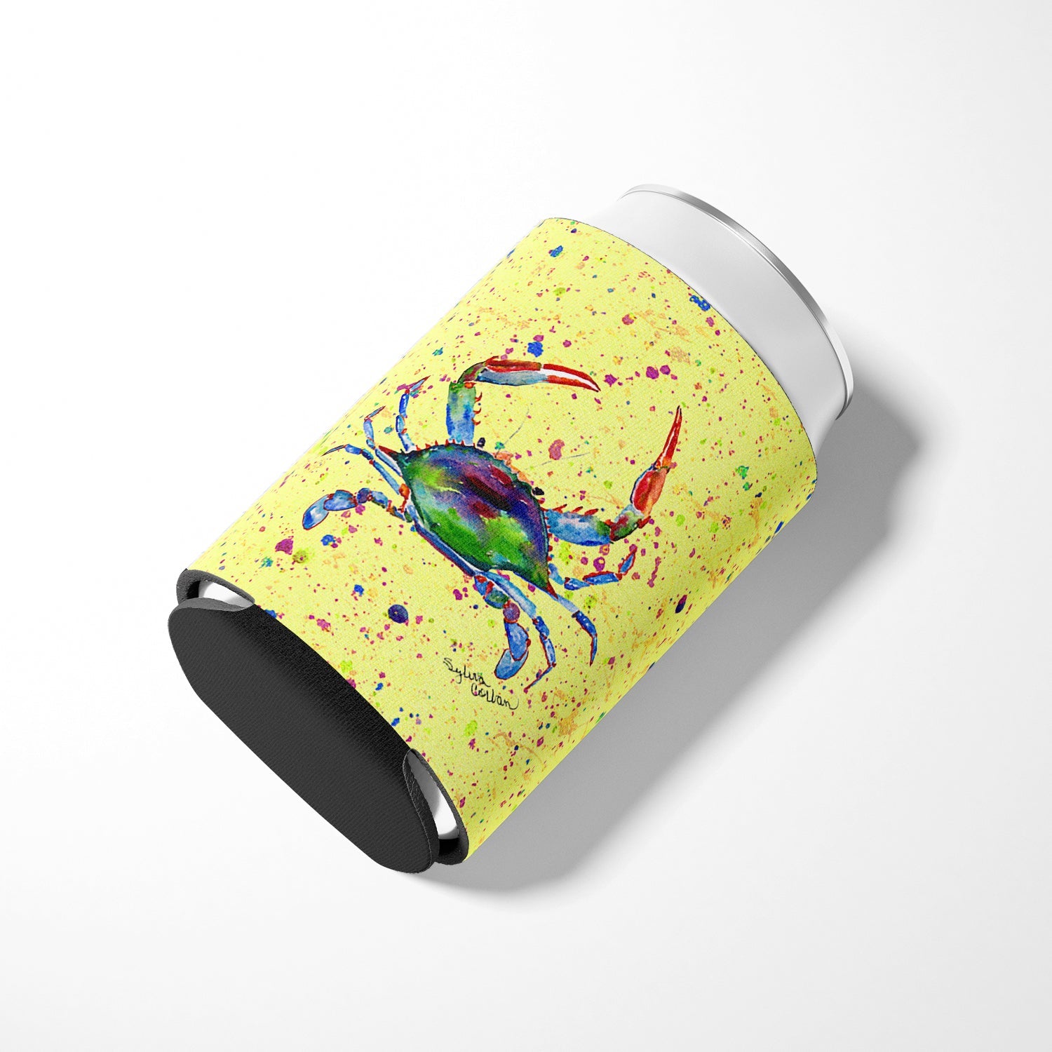 Crab Can or Bottle Hugger Cooler Sleeve for Standard 12 oz Cans, Insulated Foam Beer & Soda Can Hugger Reusable