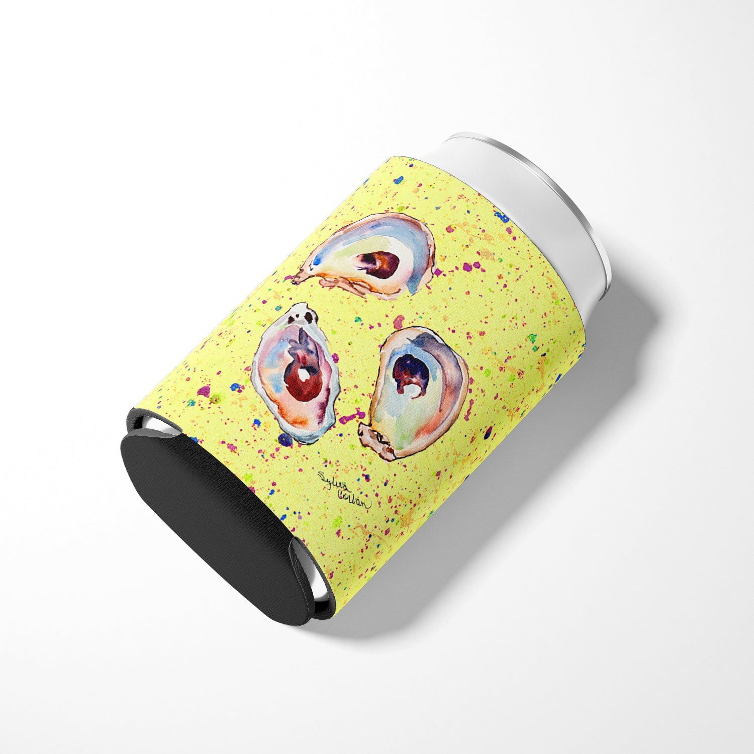 Oyster Can or Bottle Hugger Cooler Sleeve for Standard 12 oz Cans, Insulated Foam Beer & Soda Can Hugger Reusable