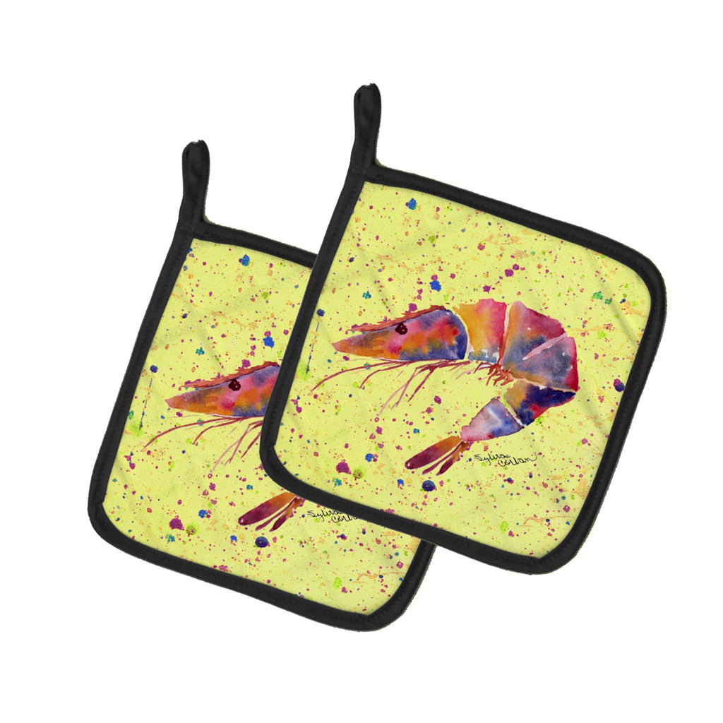 Pot Holder Set of 2 Heat Resistant Quilted Hot Pads 7.5 x 7.5 Inch, Insulated Kitchen Trivets for Cooking & Baking