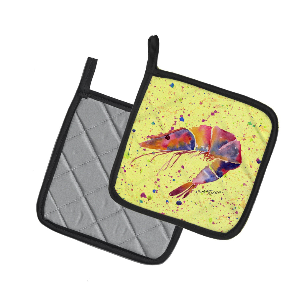 Pot Holder Set of 2 Heat Resistant Quilted Hot Pads 7.5 x 7.5 Inch, Insulated Kitchen Trivets for Cooking & Baking