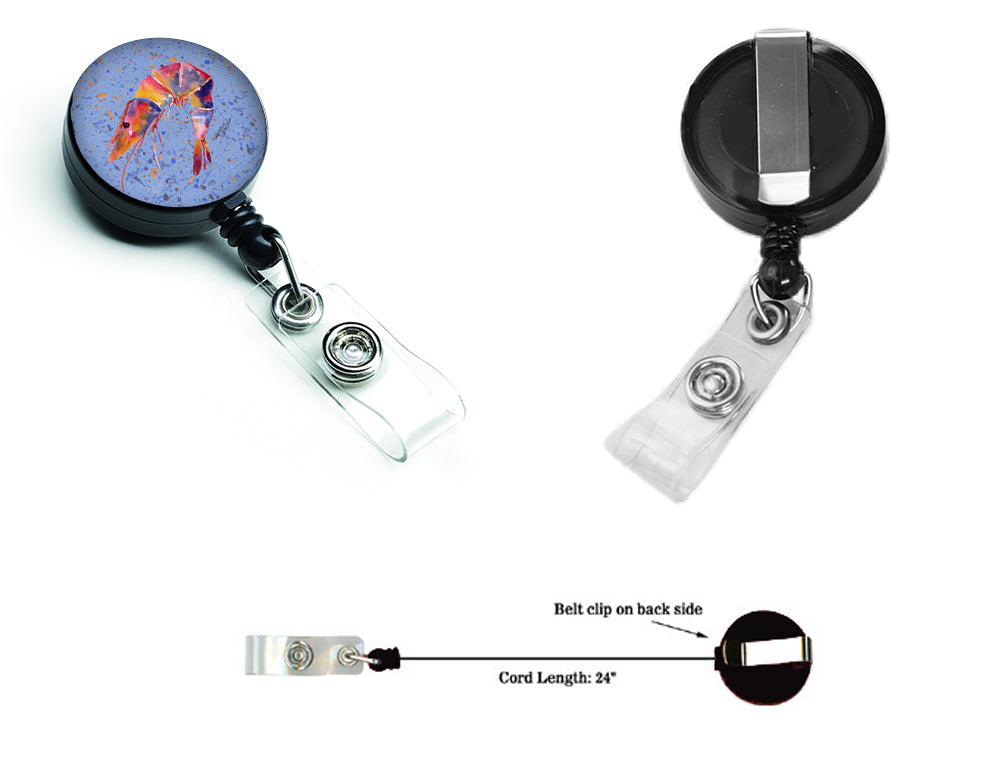 Shrimp Retractable Badge Reel for Nurses ID Badge Holder with Clip Retractable Employee Badge Holder, Belt Clip