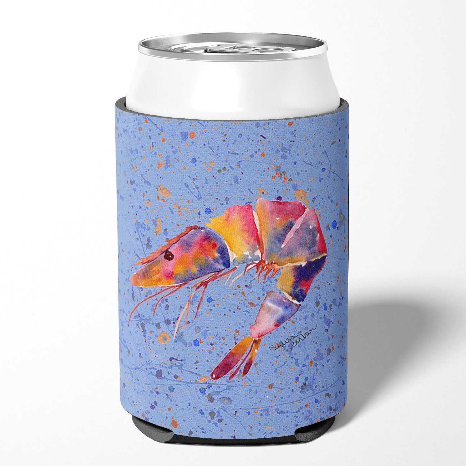 Shrimp Can or Bottle Hugger Cooler Sleeve for Standard 12 oz Cans, Insulated Foam Beer & Soda Can Hugger Reusable