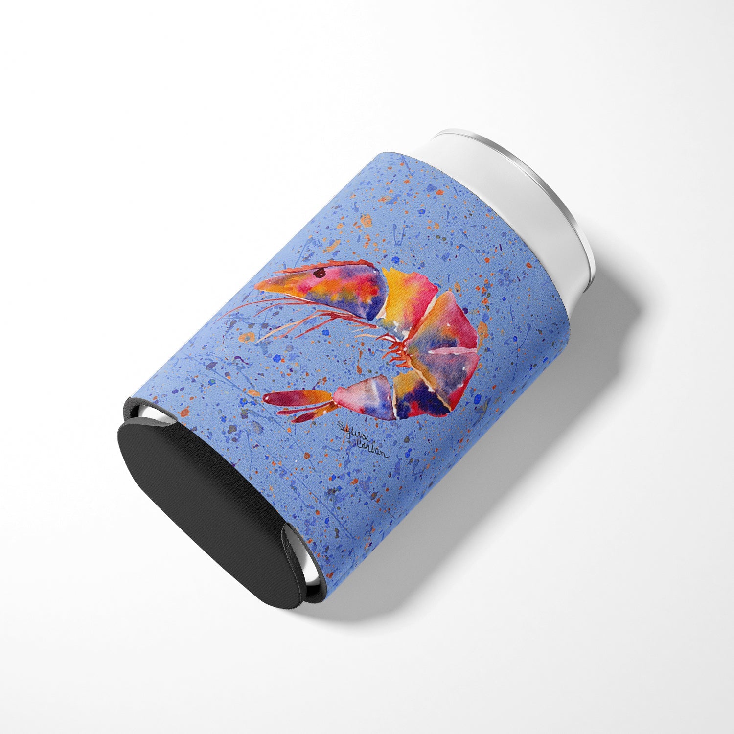Shrimp Can or Bottle Hugger Cooler Sleeve for Standard 12 oz Cans, Insulated Foam Beer & Soda Can Hugger Reusable
