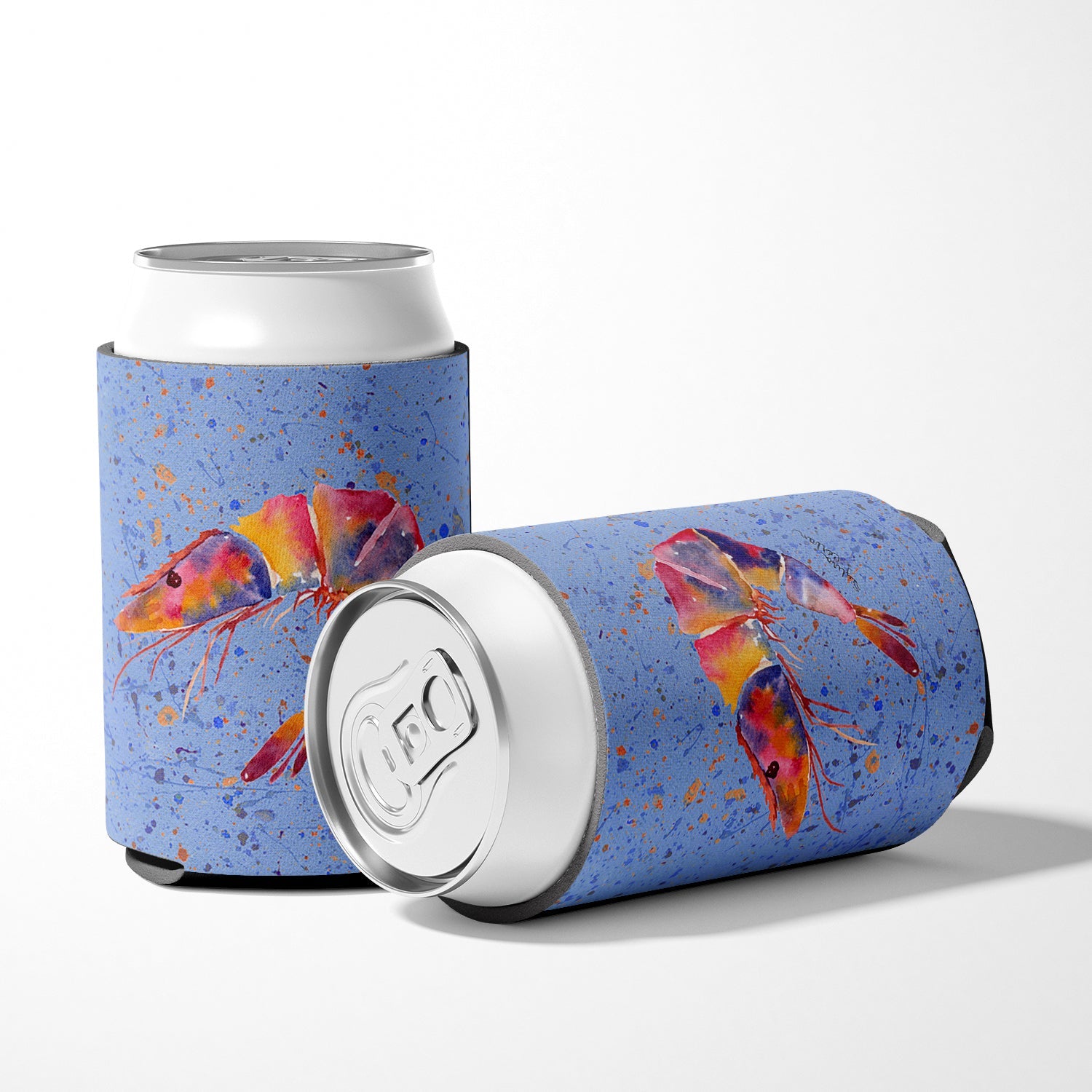 Shrimp Can or Bottle Hugger Cooler Sleeve for Standard 12 oz Cans, Insulated Foam Beer & Soda Can Hugger Reusable