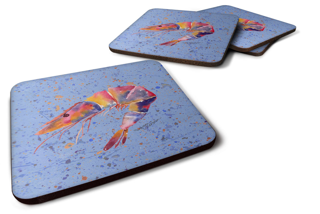 Shrimp Foam Coasters Set of 4 Cup Coasters for Indoor Outdoor, Tabletop Protection, Anti Slip, Mouse pad Material