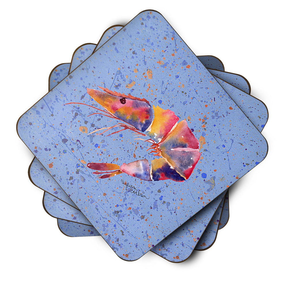 Shrimp Foam Coasters Set of 4 Cup Coasters for Indoor Outdoor, Tabletop Protection, Anti Slip, Mouse pad Material