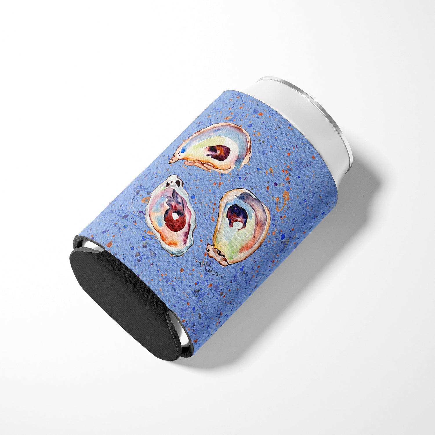 Oyster Can or Bottle Hugger Cooler Sleeve for Standard 12 oz Cans, Insulated Foam Beer & Soda Can Hugger Reusable