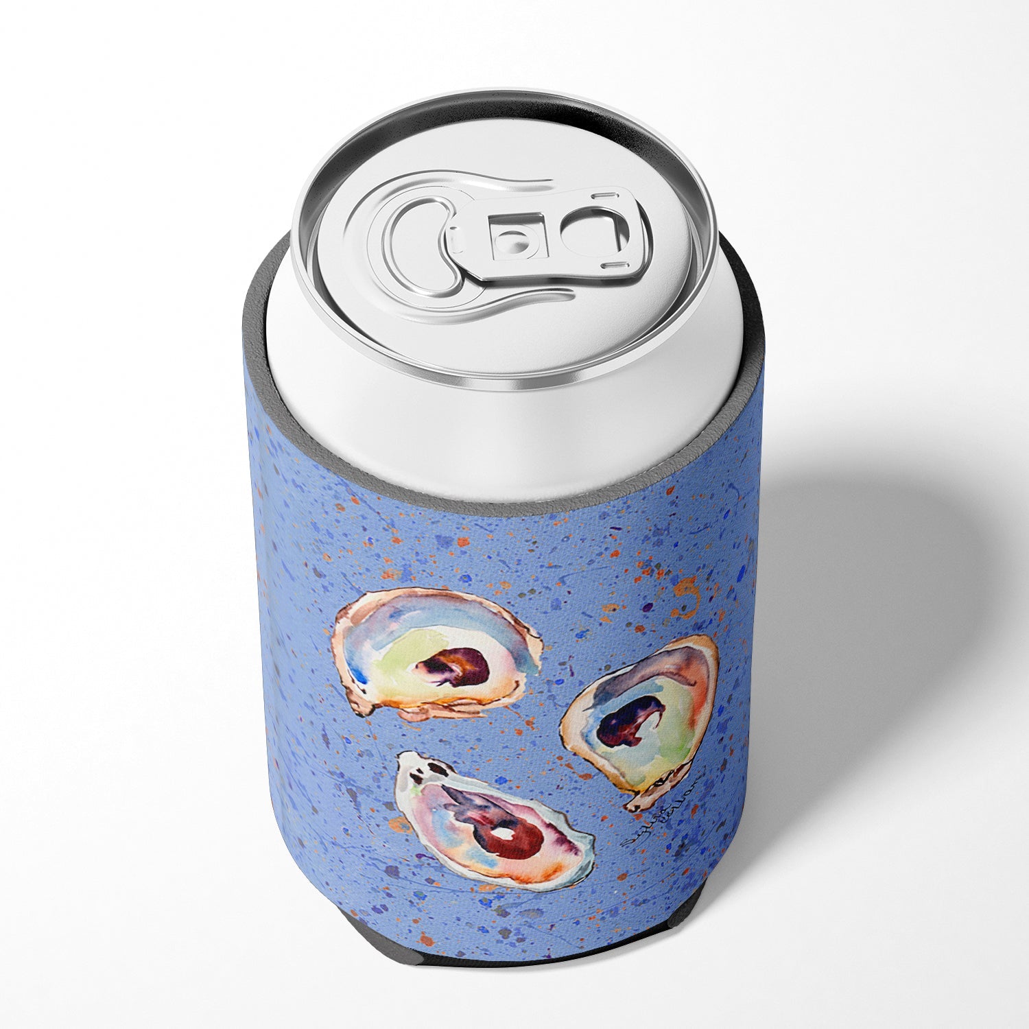 Oyster Can or Bottle Hugger Cooler Sleeve for Standard 12 oz Cans, Insulated Foam Beer & Soda Can Hugger Reusable