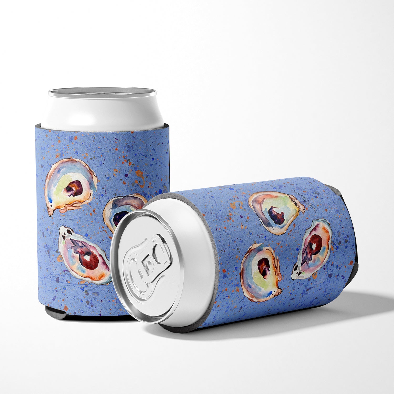 Oyster Can or Bottle Hugger Cooler Sleeve for Standard 12 oz Cans, Insulated Foam Beer & Soda Can Hugger Reusable