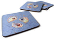 Oyster Foam Coasters Set of 4 Cup Coasters for Indoor Outdoor, Tabletop Protection, Anti Slip, Mouse pad Material