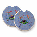 Crab Set of 2 Cup Holder Car Coasters Absorbent Round Sandstone Coasters Gifts for Men or Women, 2.5, Multicolor