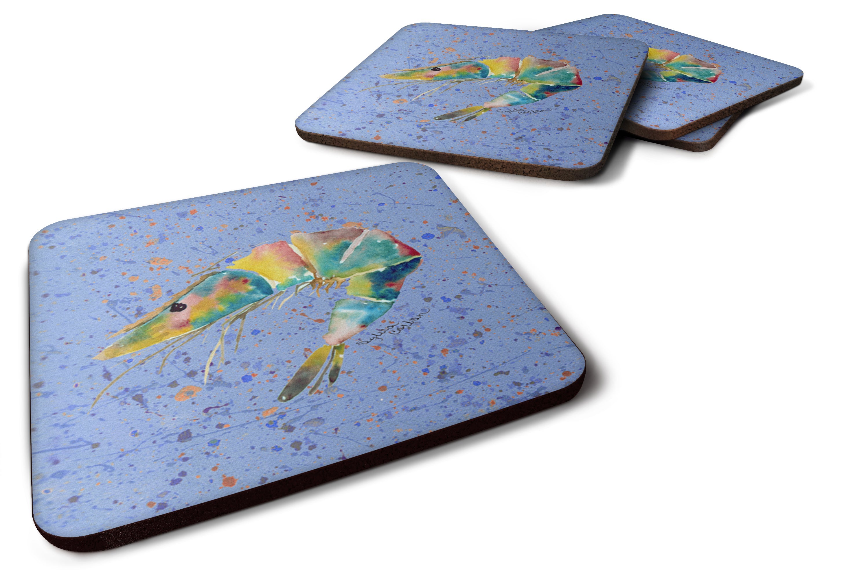 Shrmip Foam Coasters Set of 4 Cup Coasters for Indoor Outdoor, Tabletop Protection, Anti Slip, Mouse pad Material