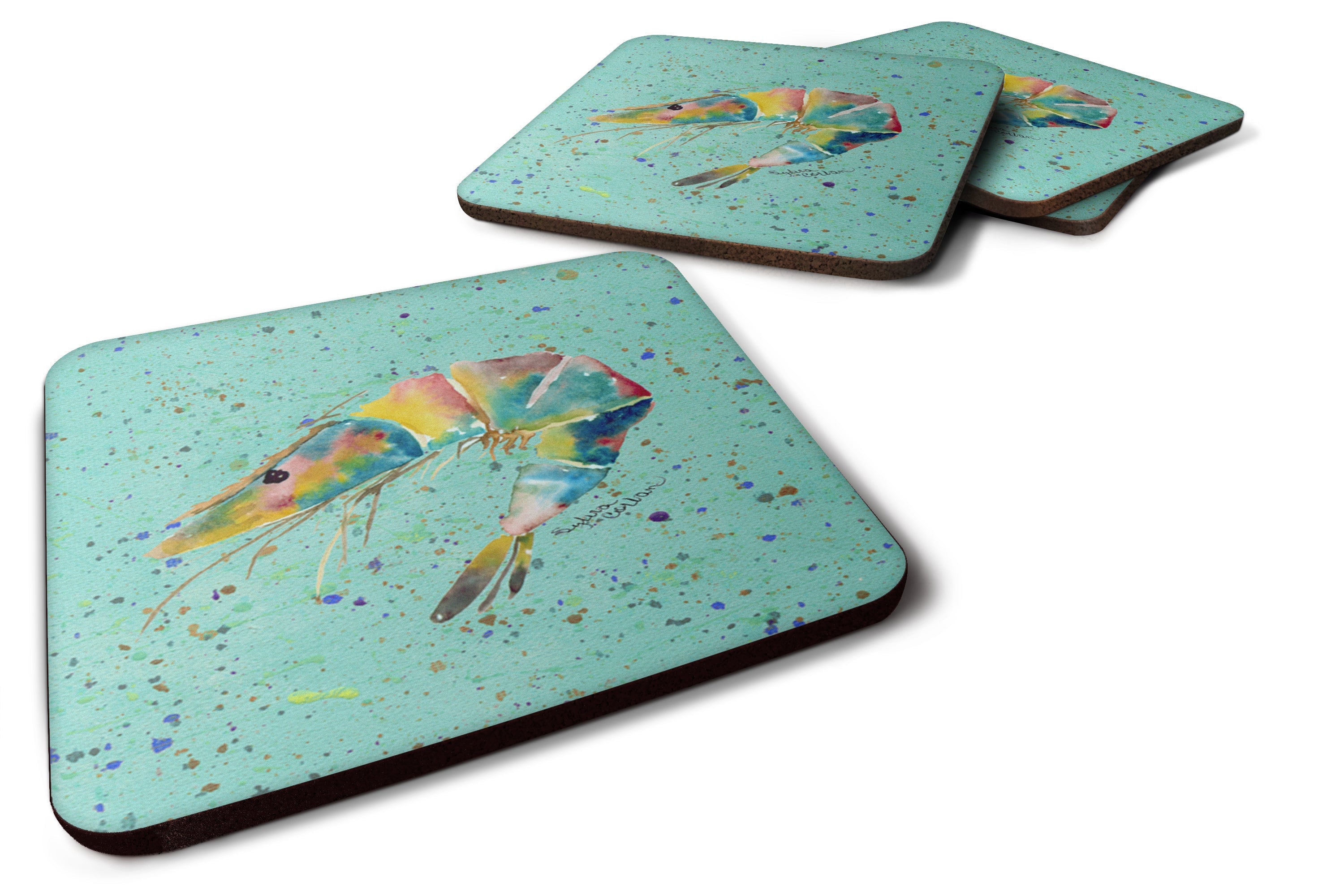 Shrmip Foam Coasters Set of 4 Cup Coasters for Indoor Outdoor, Tabletop Protection, Anti Slip, Mouse pad Material