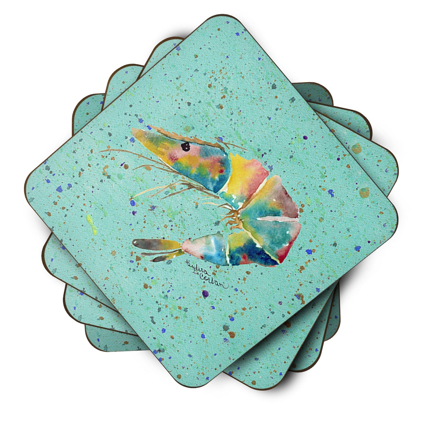 Shrmip Foam Coasters Set of 4 Cup Coasters for Indoor Outdoor, Tabletop Protection, Anti Slip, Mouse pad Material