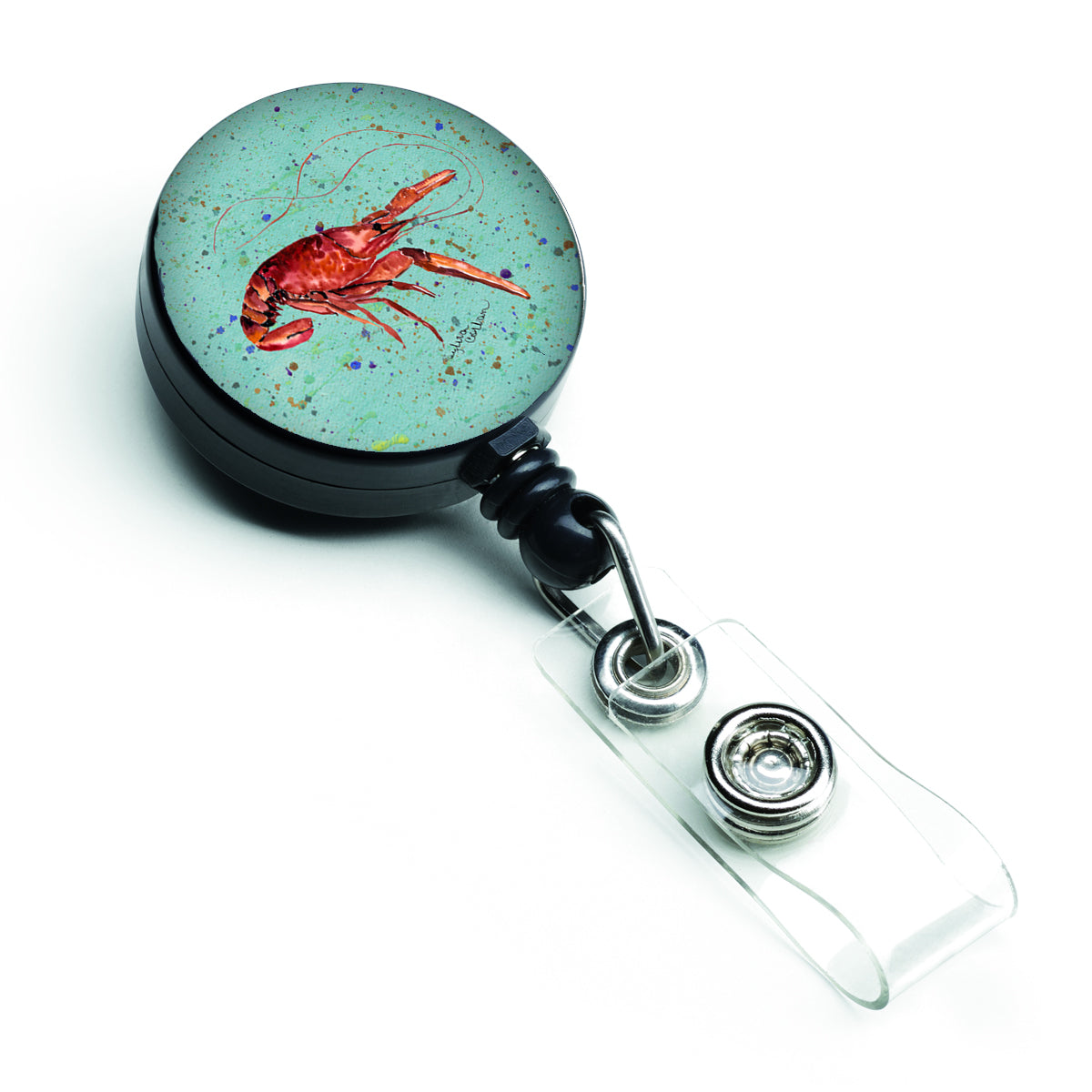 Crawfish Retractable Badge Reel for Nurses ID Badge Holder with Clip Retractable Employee Badge Holder, Belt Clip