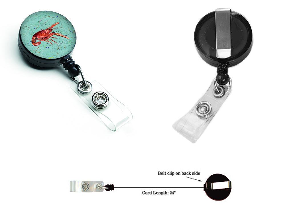 Crawfish Retractable Badge Reel for Nurses ID Badge Holder with Clip Retractable Employee Badge Holder, Belt Clip
