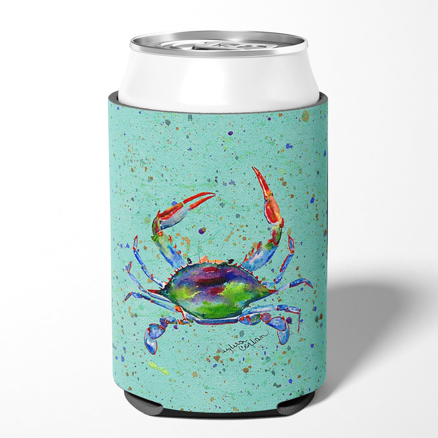 Crab Can or Bottle Hugger Cooler Sleeve for Standard 12 oz Cans, Insulated Foam Beer & Soda Can Hugger Reusable