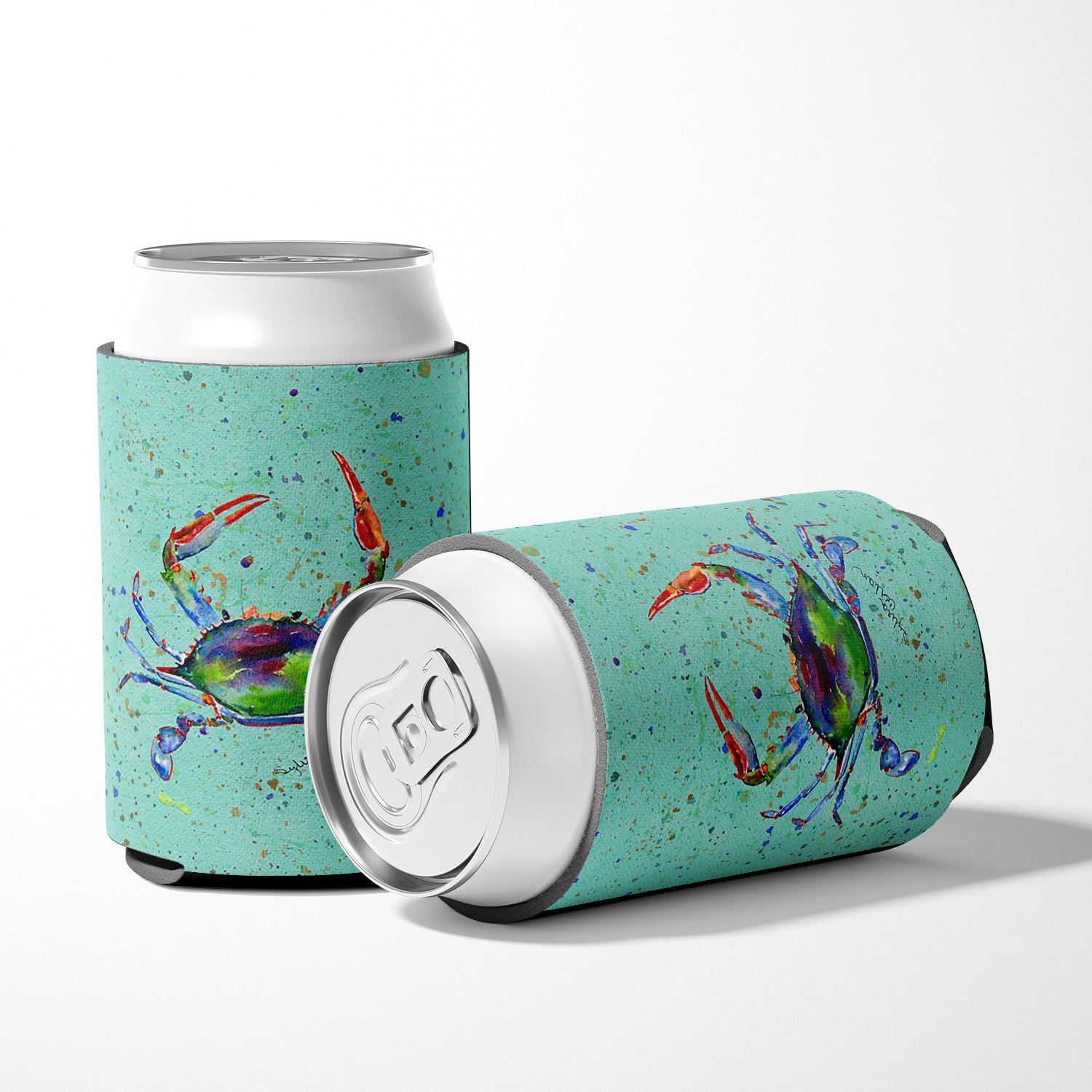 Crab Can or Bottle Hugger Cooler Sleeve for Standard 12 oz Cans, Insulated Foam Beer & Soda Can Hugger Reusable