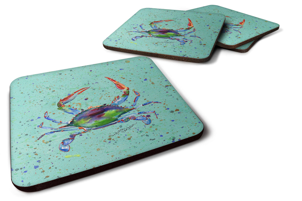 Crab Foam Coasters Set of 4 Cup Coasters for Indoor Outdoor, Tabletop Protection, Anti Slip, Mouse pad Material