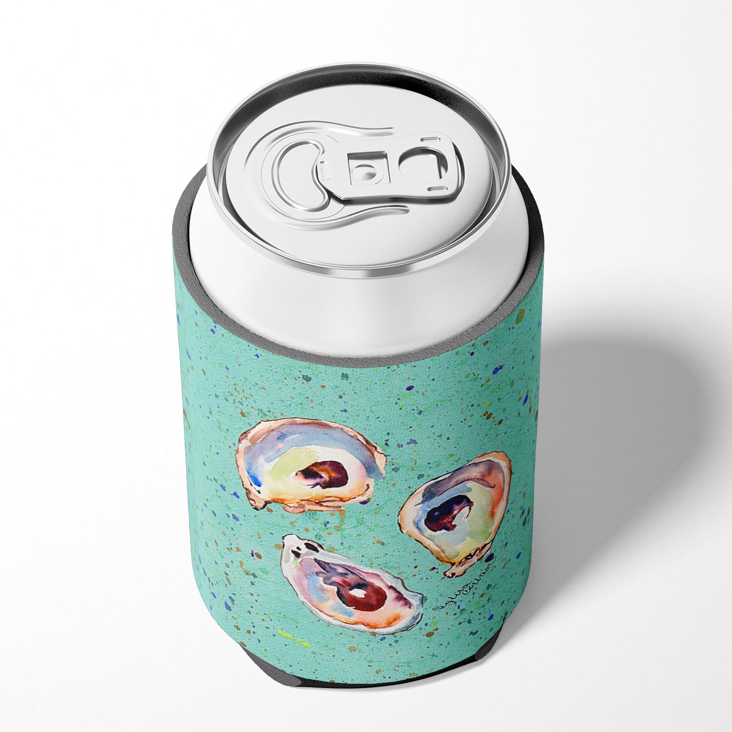 Oyster Can or Bottle Hugger Cooler Sleeve for Standard 12 oz Cans, Insulated Foam Beer & Soda Can Hugger Reusable