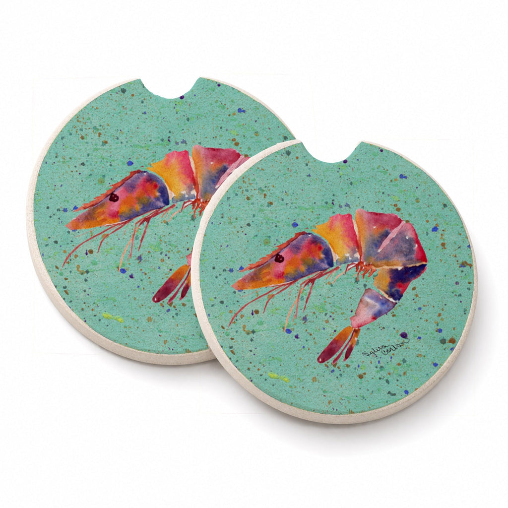 Shrmip Set of 2 Cup Holder Car Coasters Absorbent Round Sandstone Coasters Gifts for Men or Women, 2.5, Multicolor