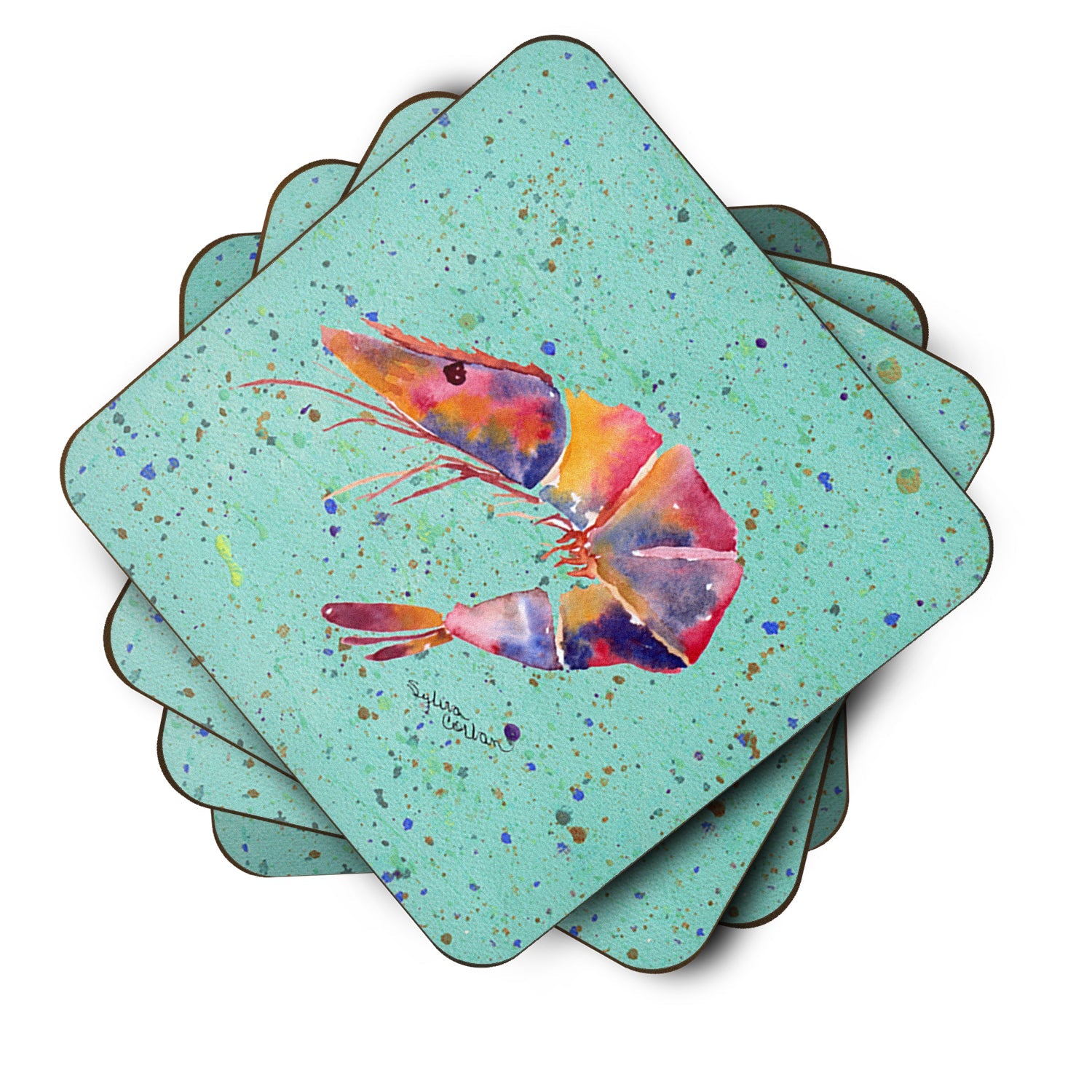 Shrmip Foam Coasters Set of 4 Cup Coasters for Indoor Outdoor, Tabletop Protection, Anti Slip, Mouse pad Material