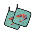 Shrmip Pot Holder Set of 2 Heat Resistant Quilted Hot Pads 7.5 x 7.5 Inch, Insulated Kitchen Trivets for Cooking & Baking