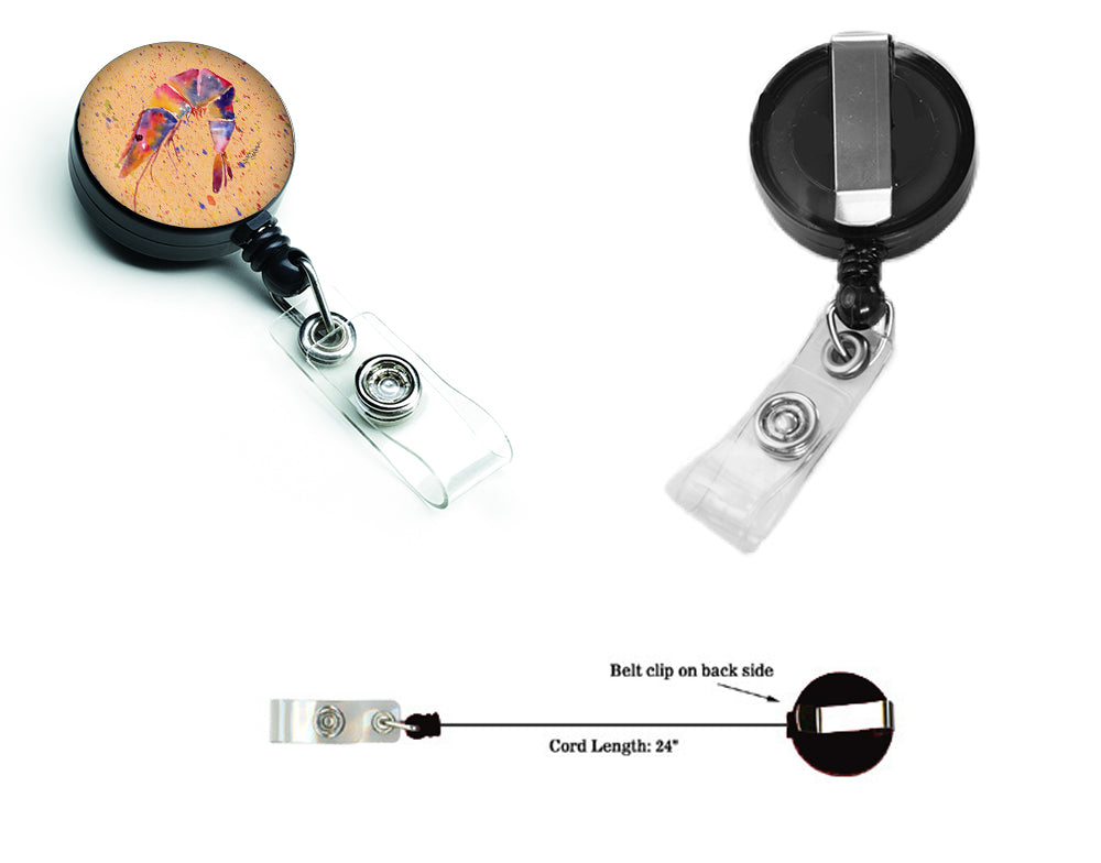 Shrimp Retractable Badge Reel for Nurses ID Badge Holder with Clip Retractable Employee Badge Holder, Belt Clip