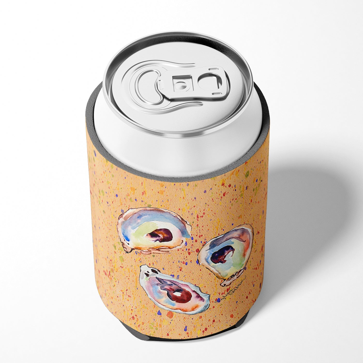 Oyster Can or Bottle Hugger Cooler Sleeve for Standard 12 oz Cans, Insulated Foam Beer & Soda Can Hugger Reusable