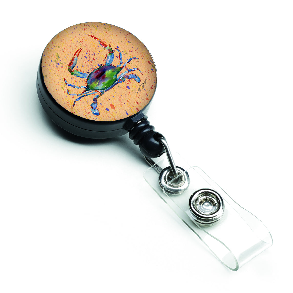 Crab Retractable Badge Reel for Nurses ID Badge Holder with Clip Retractable Employee Badge Holder, Belt Clip
