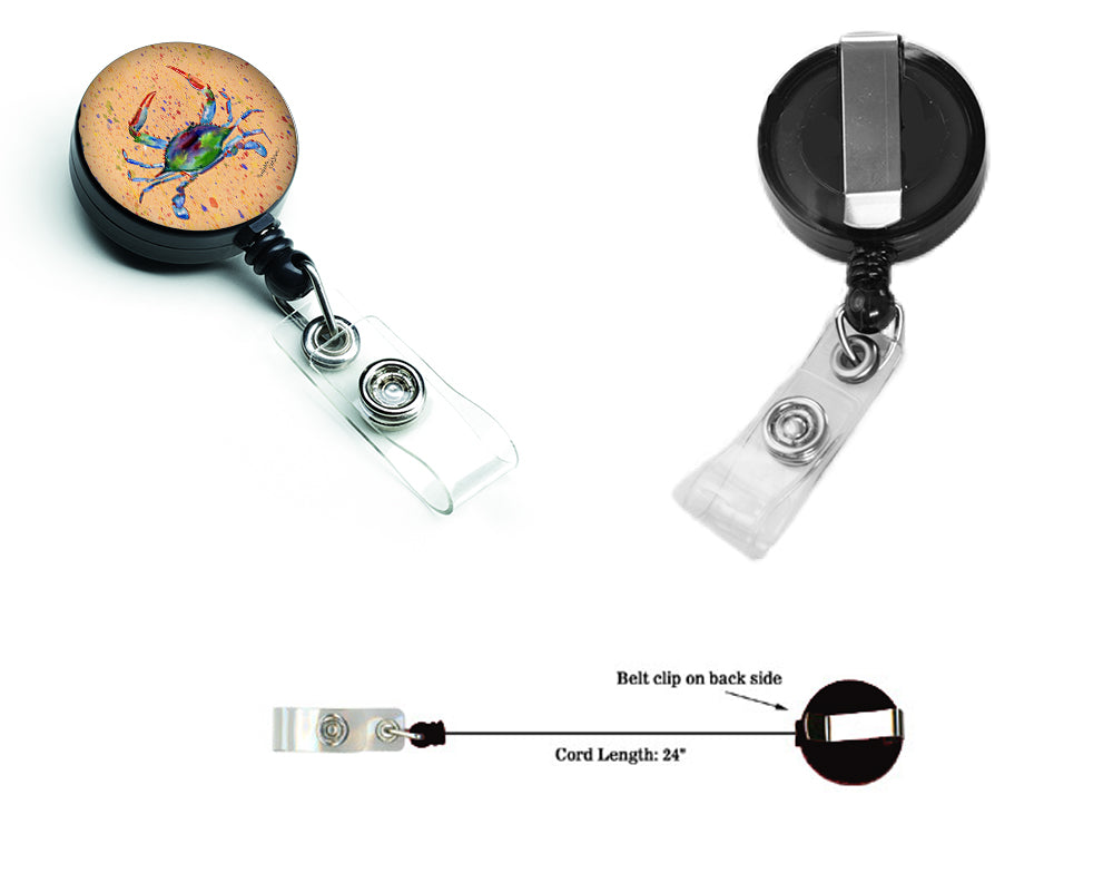 Crab Retractable Badge Reel for Nurses ID Badge Holder with Clip Retractable Employee Badge Holder, Belt Clip