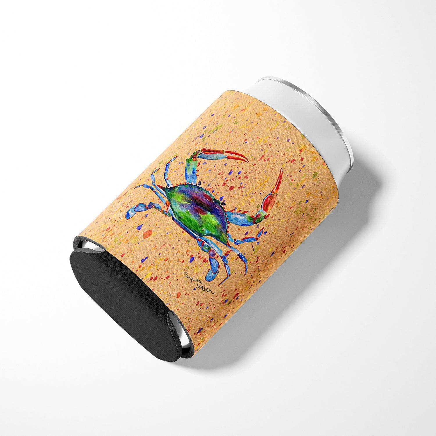 Crab Can or Bottle Hugger Cooler Sleeve for Standard 12 oz Cans, Insulated Foam Beer & Soda Can Hugger Reusable