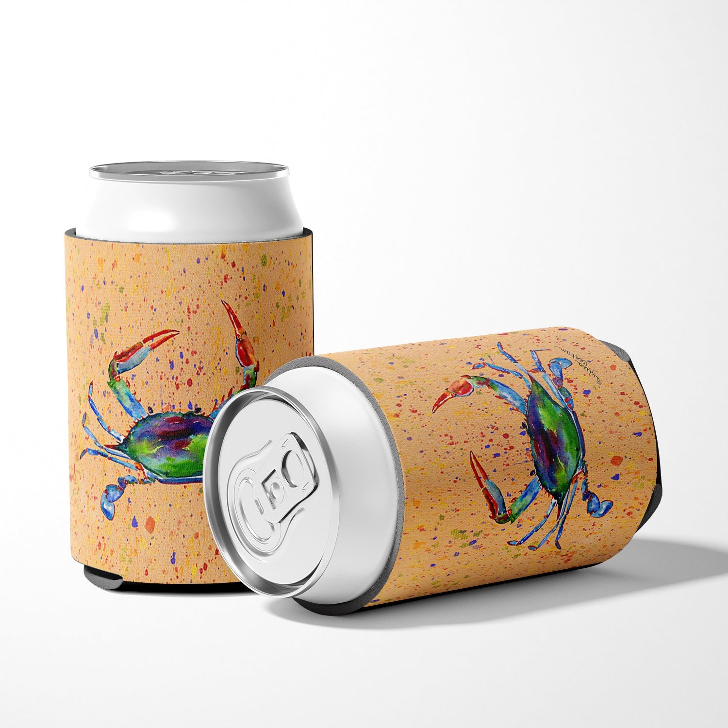 Crab Can or Bottle Hugger Cooler Sleeve for Standard 12 oz Cans, Insulated Foam Beer & Soda Can Hugger Reusable