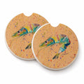 Shrimp Set of 2 Cup Holder Car Coasters Absorbent Round Sandstone Coasters Gifts for Men or Women, 2.5, Multicolor