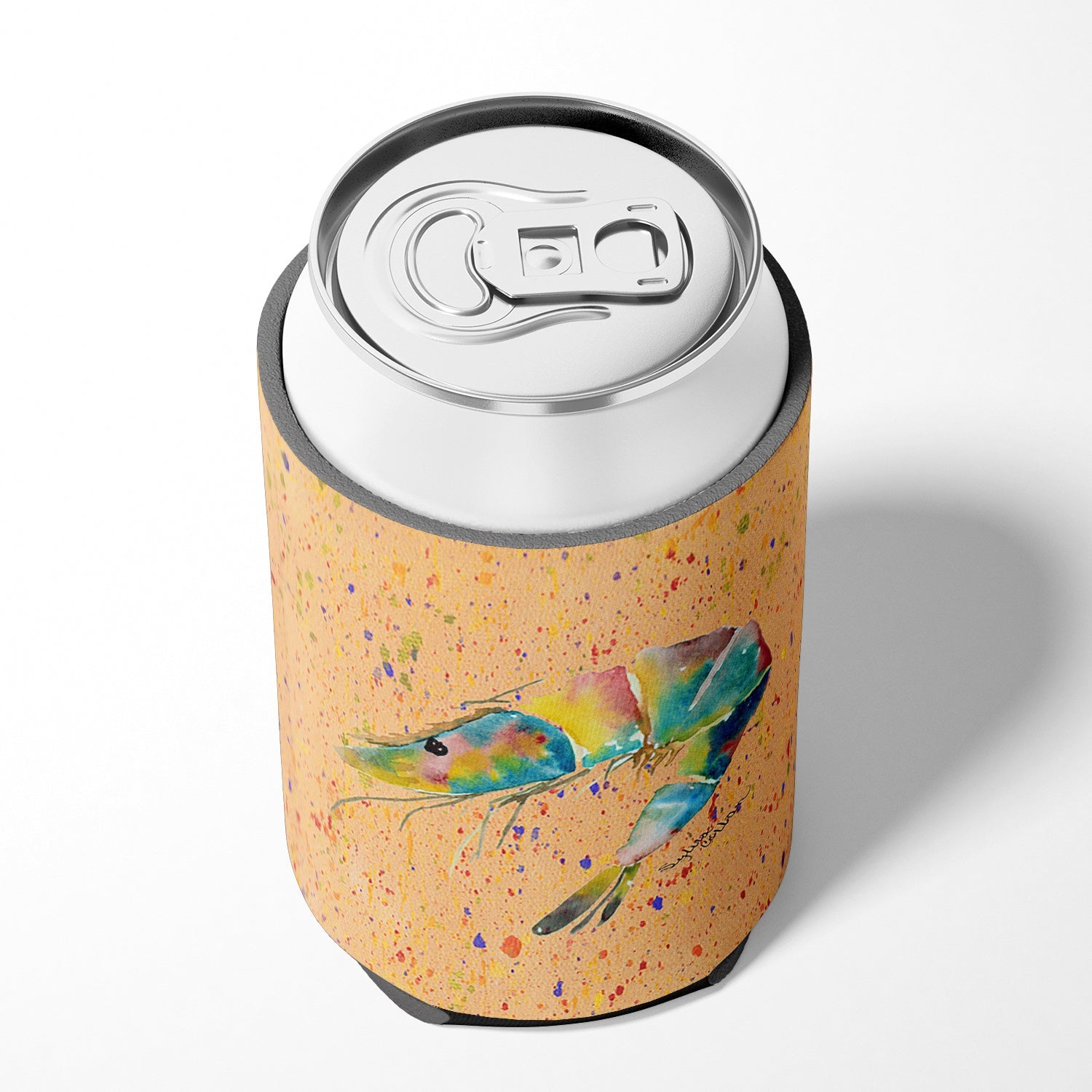 Shrimp Can or Bottle Hugger Cooler Sleeve for Standard 12 oz Cans, Insulated Foam Beer & Soda Can Hugger Reusable