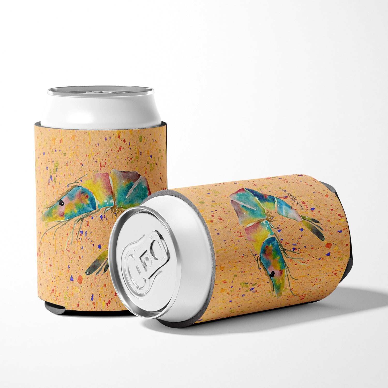 Shrimp Can or Bottle Hugger Cooler Sleeve for Standard 12 oz Cans, Insulated Foam Beer & Soda Can Hugger Reusable