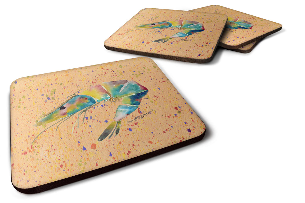 Shrimp Foam Coasters Set of 4 Cup Coasters for Indoor Outdoor, Tabletop Protection, Anti Slip, Mouse pad Material