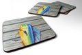Mahi Mahi Dolphin Fish Foam Coasters Set of 4 Cup Coasters for Indoor Outdoor, Tabletop Protection, Anti Slip, Mouse pad Material