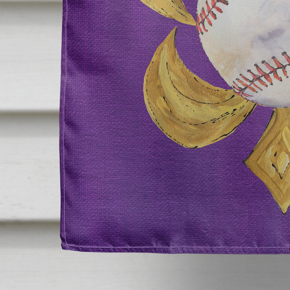 Tiger Fleur de Lis Baseball House Flag 28x40 Porch Sleeve Pole Decorative Outside Yard Banner Artwork Wall Hanging, Polyester