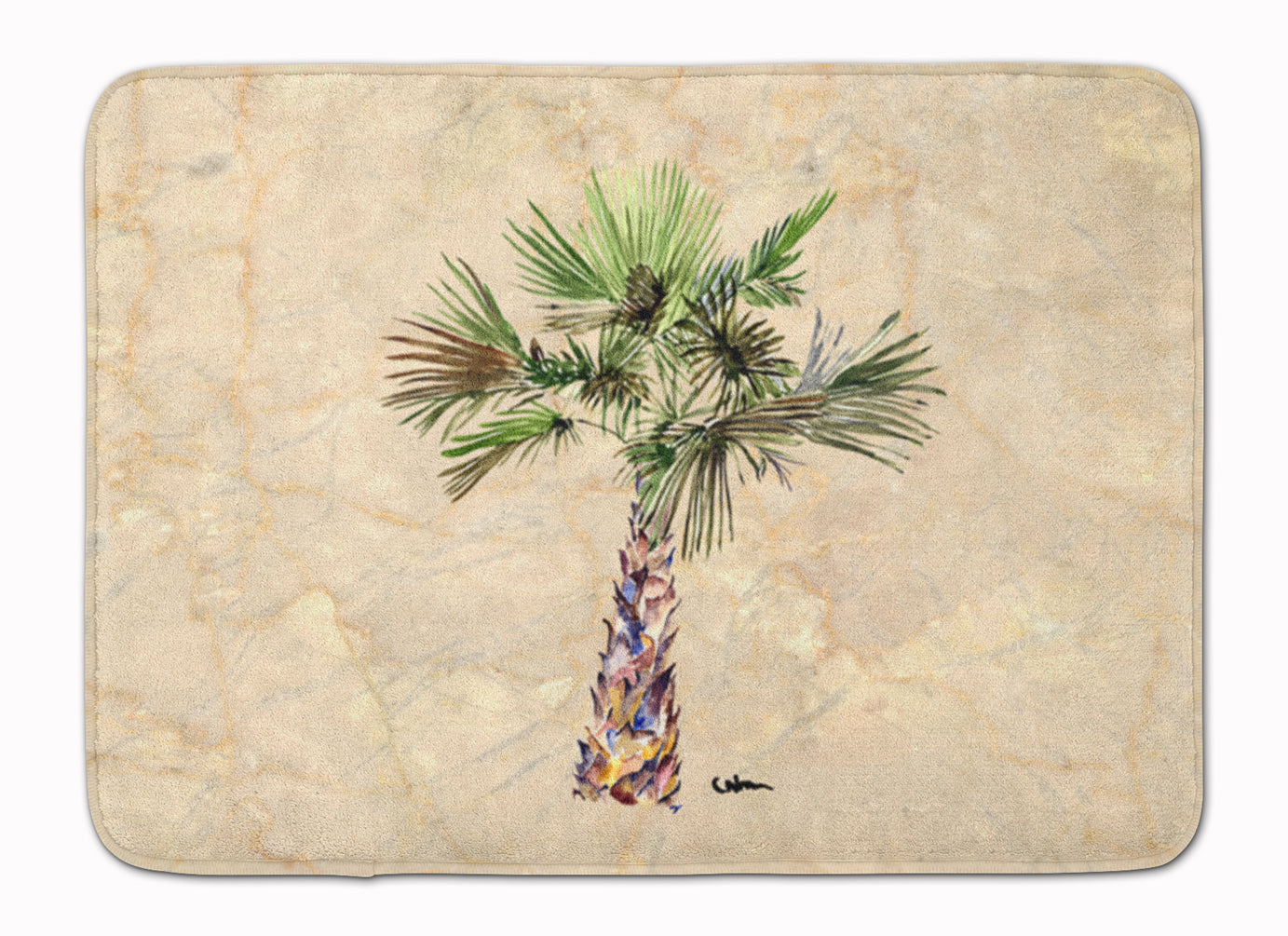 Palm Tree Memory Foam Kitchen Mat Machine Washable Anti-Fatigue Cushion Comfort Bath or Kitchen Rug
