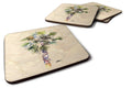 Palm Tree Foam Coasters Set of 4 Cup Coasters for Indoor Outdoor, Tabletop Protection, Anti Slip, Mouse pad Material