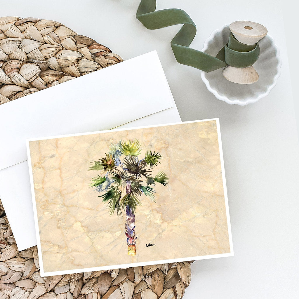 Palm Tree Greeting Cards Pack of 8 Blank Cards with Envelopes Whimsical A7 Size 5x7